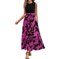 thumbnail image 1 of HAJWOH Summer Church Dresses for Women 2026 Elegant Sleeveless Summer Dresses with Belt Flowy Long Dresses Casual Y2k Boho Dresses Pink XL, 1 of 5