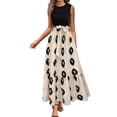 thumbnail image 1 of HAJWOH Summer Church Dresses for Women 2026 S Elegantes Flowy Sleeveless Maxi Dresses Casual Church Dresses Trendy Cotton Dresses with Belt Beige S, 1 of 5