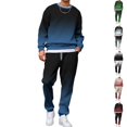 thumbnail image 1 of HAJWOH Sweatsuits for Mens Gradient Casual Crewneck Sweatshirt and Jogger Pants Set Fall Winter Athletic Fashion Long Sleeves Sweat Suits, 1 of 5