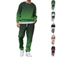 thumbnail image 1 of HAJWOH Sweatsuits for Mens Gradient Casual Crewneck Sweatshirt and Jogger Pants Set Fall Winter Athletic Fashion Long Sleeves Sweat Suits, 1 of 5