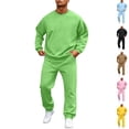 thumbnail image 1 of HAJWOH Sweatsuits for Mens Long Sleeve Crewneck Sweatshirt and sweatpants Tracksuit for Spring and Fall, 1 of 5