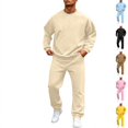 thumbnail image 1 of HAJWOH Sweatsuits for Mens Long Sleeve Crewneck Sweatshirt and sweatpants Tracksuit for Spring and Fall, 1 of 5