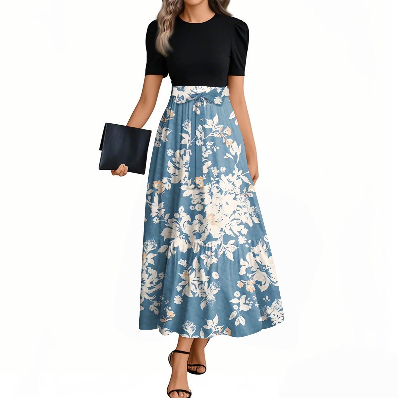 crochet bell sleeve dress Black Midaxi Color:Forest Green* amazon-dresses how to dress for a formal wedding
