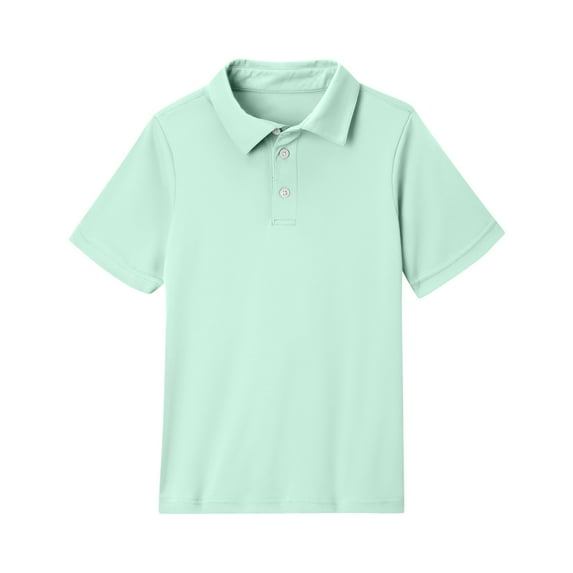 HAJWOH Toddler Girls Polo Uniform Shirts School Short Sleeve Uniforms Casual Button Down T-Shirt 2025 New Collared Golf Polo Shirt Athletic Clothes Mint Green 9-10 Years