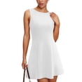 thumbnail image 1 of HAJWOH White Graduation Dress for Women for College Flowy Grad Dresses Trendy Mini Dresses Cute Women Dresses Work Dresses Modest Dresses White S, 1 of 4