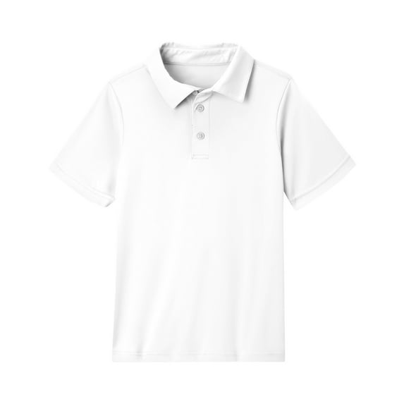 HAJWOH White Polo Uniform Shirts for Girls School Short Sleeve Uniform Top Casual Button T-Shirt 2025 Spring New Collared Golf Polo Shirts Comfortable Clothes White 12-13 Years