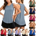 thumbnail image 1 of HAJWOH Women 2026 Summer Workout Tank Tops L Ruffle Sleeveless Racerback Crewneck Casual Loose Running Gym Athletic Tee Shirts, 1 of 7
