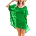 thumbnail image 1 of HAJWOH Women Chiffon Tassel Swimsuit Cover Up Beach Tassel Coverups for Swimwear, 1 of 4