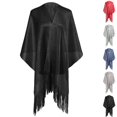 thumbnail image 1 of HAJWOH Women Shimmer Shawl Wrap With Fringe Lightweight Sparkly Poncho Evening Cape Poncho Party Dress Styling, Lightweight Scarf, 1 of 4