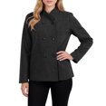 thumbnail image 1 of HAJWOH Women's Peacoat, Double Breasted Pea Coat Notched Collar Winter Wool for women outerwear jacket Black L, 1 of 5