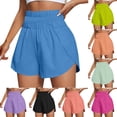 thumbnail image 1 of HAJWOH Womens 3" Running Shorts Mesh Liner High Waisted Workout Shorts Quick Dry Athletic Shorts with Pockets, 1 of 6