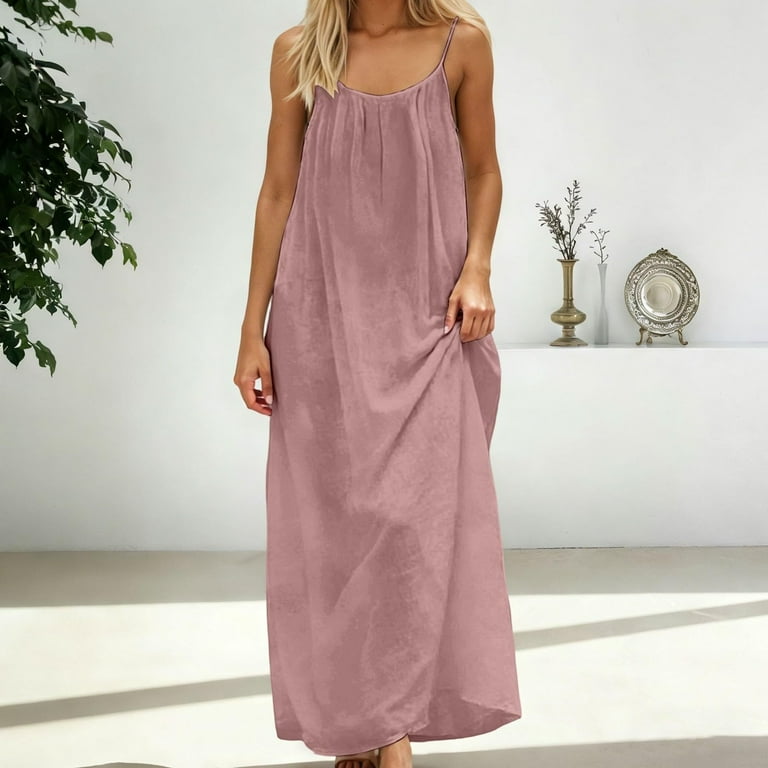 HAJWOH Womens Backless Cami Lounge Dress, Summer Floral Print Sleeveless House Dress Spaghetti Strap Flowy Long Sundress - Walmart.com HAJWOH Womens Backless Cami Lounge Dress, Summer Floral Print Sleeveless House Dress Spaghetti Strap Flowy Long Sundress - Walmart.com