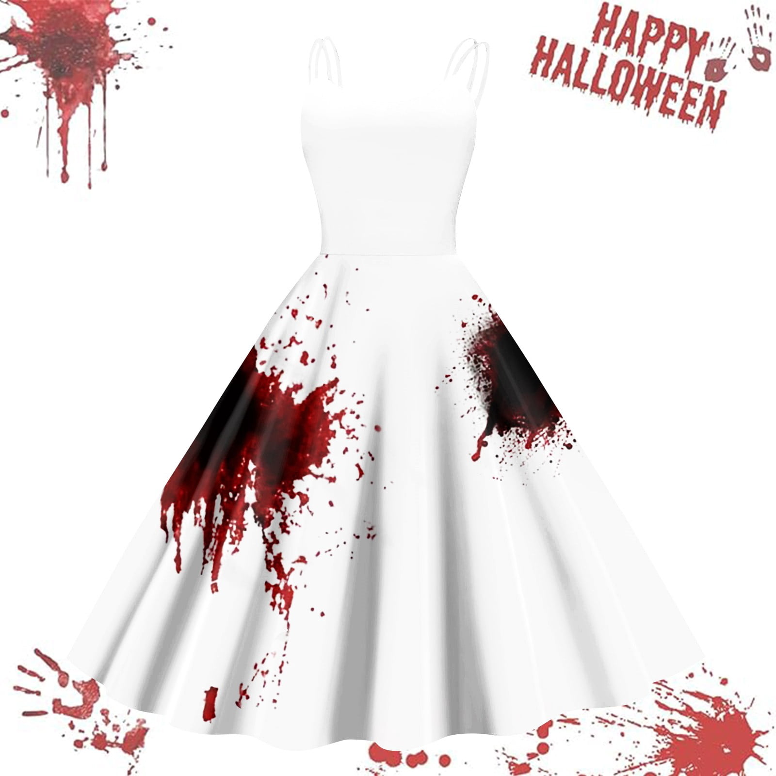 HAJWOH Halloween Dress for Women Novelty Pumpkin Bat Ghost Spider Witch Print Maxi Dresses Sleeveless Vacation Dresses Vneck Party Dresses Red XXL - Walmart.com HAJWOH Halloween Dress for Women Novelty Pumpkin Bat Ghost Spider Witch Print Maxi Dresses Sleeveless Vacation Dresses Vneck Party Dresses Red XXL - Walmart.com