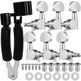 thumbnail image 1 of HAKIDZEL Acoustic Guitar Tuner Peg Silver 1 Set 4.50X2.50X3.70cm, 1 of 8