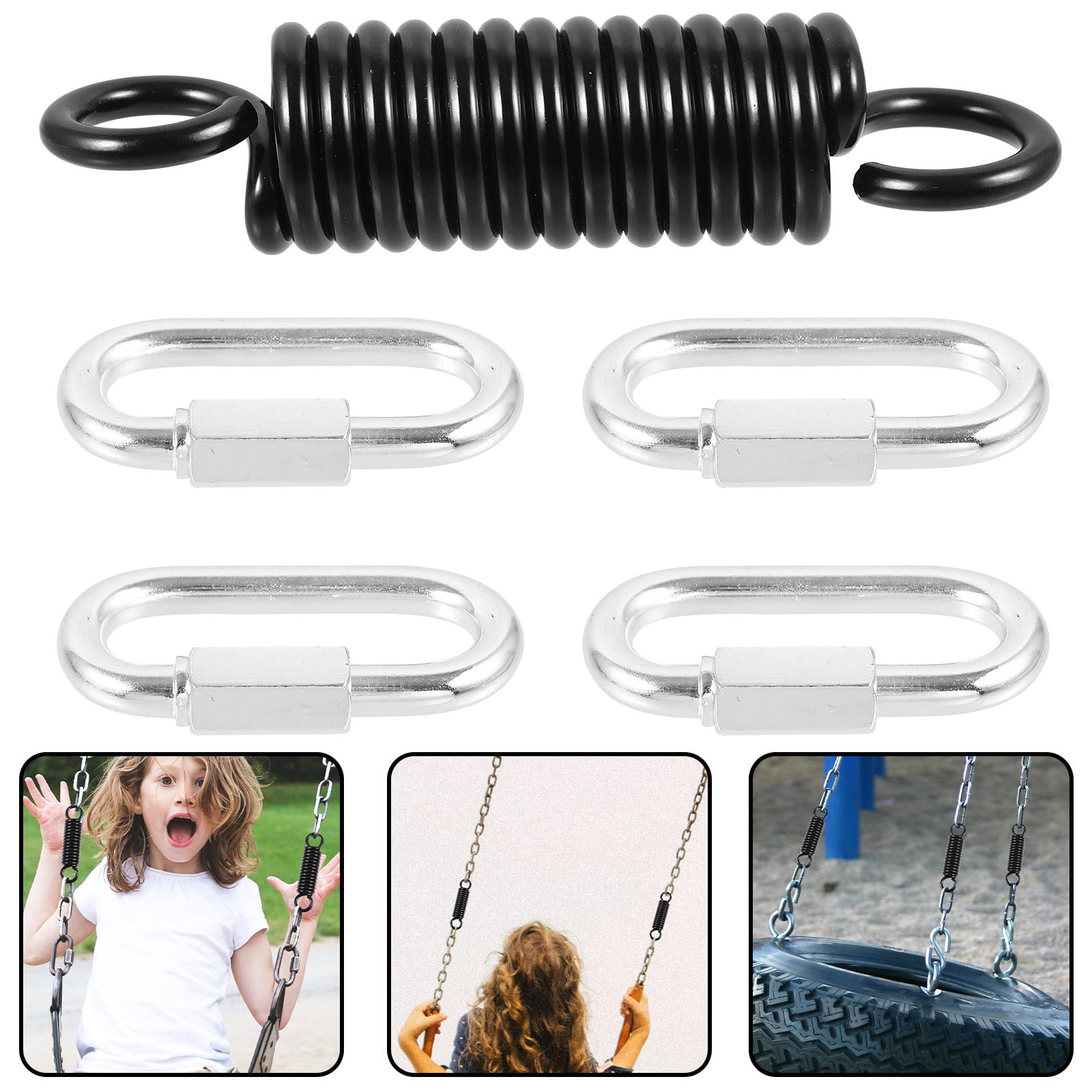 HAKIDZEL 1 Set Hammock Chair Spring Set for Heavy Duty Suspension Hooks ...