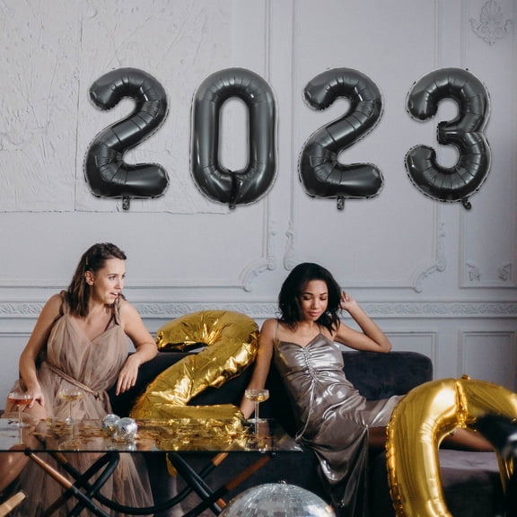 HAKIDZEL 1 Set New Year Balloon Aluminium Film Floating Decorations 100X45Cm