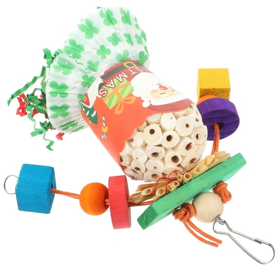 HAKIDZEL Pet Parrot Shred Foraging Toy Synthetic Material 1 Set 4.7x2.4x8.7in