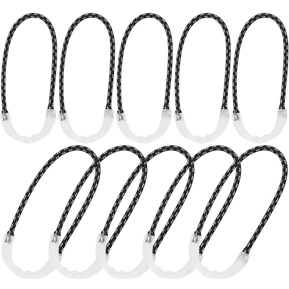 HAKIDZEL 10Pcs Luminous Zipper Pulls Ropes Plastic U-shaped for Outdoor Use and DIY Projects 5cm Length