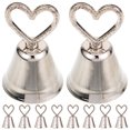 thumbnail image 1 of HAKIDZEL 10Pcs Wedding Place Card Holders Golden Metal Bell Shape for Table Numbers and Memo Holding, 1 of 8