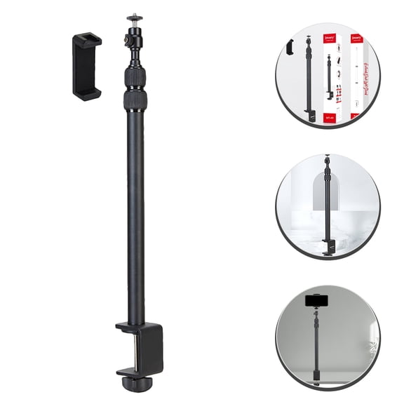 HAKIDZEL 1Pack Telescopic Pole Desktop Camera Stand Support for Light Panel Phone Camera Ring Light 19.3x1.8x1.3in