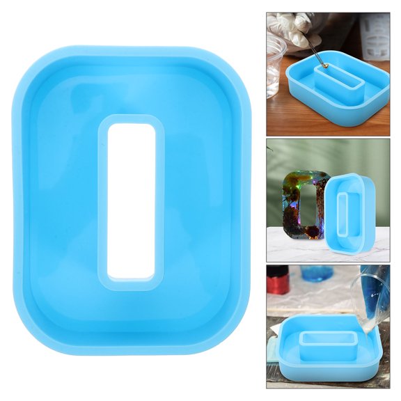 HAKIDZEL Alphabet Clay Molds Diy Letter Mold Silicone Blue 1Set