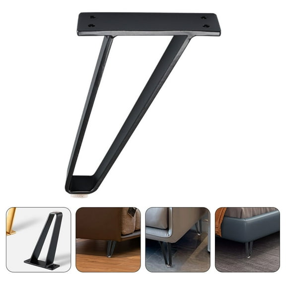 HAKIDZEL 1Pcs Black Legs for Cabinet with Style 11.8X4.7X1.6in