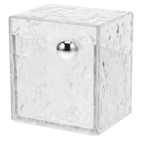 HAKIDZEL 1Pcs Cotton Puff Organizer Large Capacity Dispenser Box For Bathroom Use Transparent Pet Abs Material