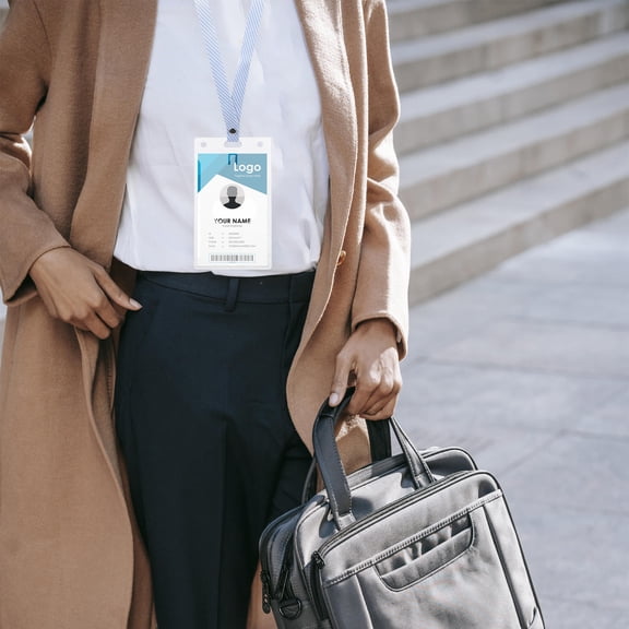 HAKIDZEL 1Pcs Id Storage Protective Cover Hard Plastic Work Permit Card Case for Office Workers Volunteers