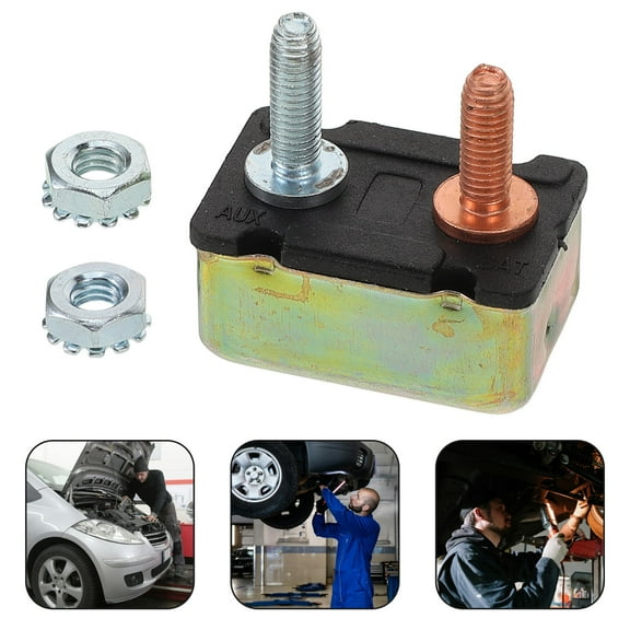 HAKIDZEL 1Set Metal Auto Reset Circuit Breaker for Boat Installation 3.00X3.00X2.00Cm