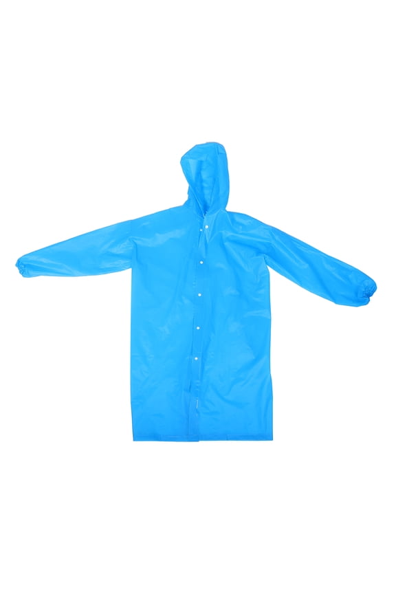 1Set Portable Sky-Blue Raincoat for Men and Women with Heavy-duty