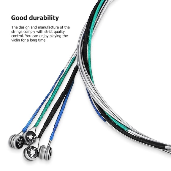 HAKIDZEL 1Set Violin Strings Universal Set Steel Core Nickel Plated Ball Head for Daily Use Practice