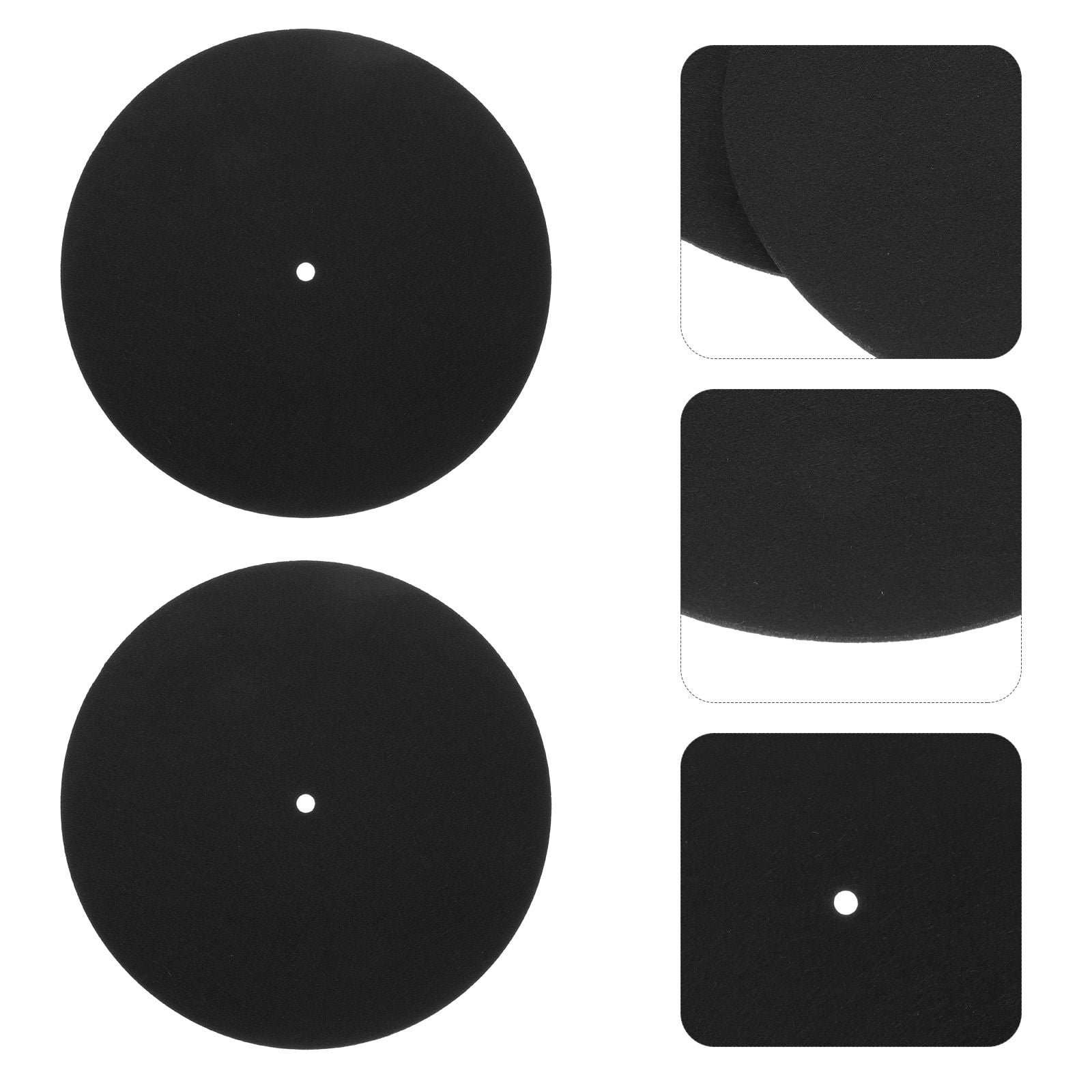 Scratch Protection Mats HAKIDZEL 2Pack Round Felt Record Protective Mat for Music Enthusiasts ...