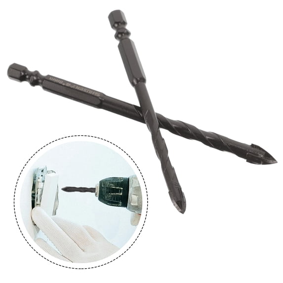HAKIDZEL ceramic tile drill bits 2pcs Alloy Black for Ceramic Tiles DIY Projects