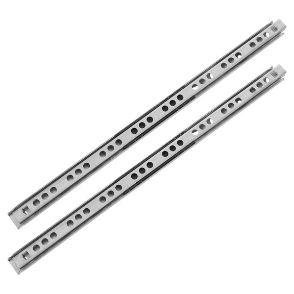 HAKIDZEL 2Pcs Silver Drawer Slides for Home Use and Office Use with Full Open and Low Noise Features