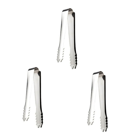 HAKIDZEL 3Pcs Small Serving Tongs Stainless Steel Mini Square For Use