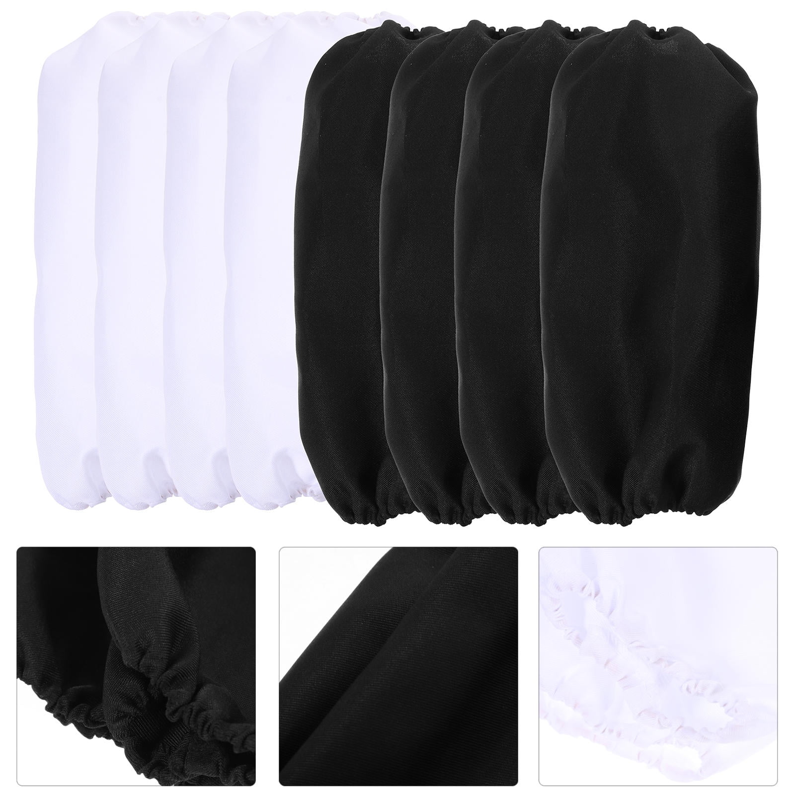 HAKIDZEL 6 Pairs Oilproof Work Sleeves For Men - Arm Protector Covers For Cleaning, Cooking, Gardening (Black, 40x19cm)
