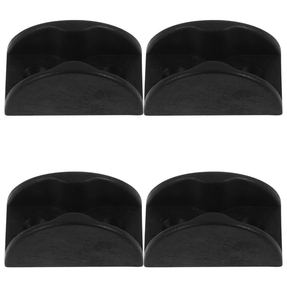 HAKIDZEL 4Pcs Cabinet Barn Door Hardware Black PP for Furniture Door Hardware 1.73X1.14X0.83in