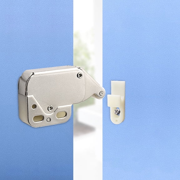 HAKIDZEL door slide latch Rebounding Locks Silver Furniture Lock Classic 4pcs