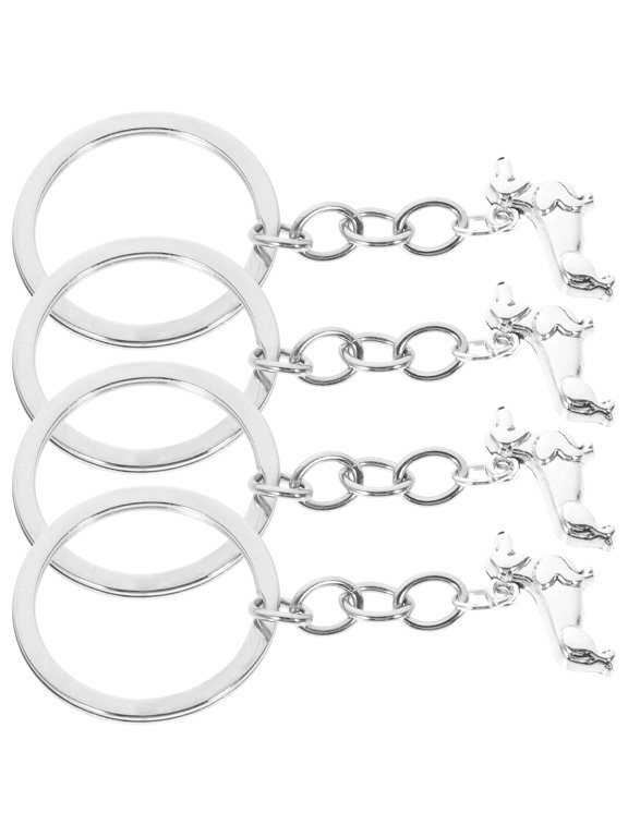 4pcs Creative Puppy Keychain Dog Key Ring Zinc Alloy Wallet Accessory
