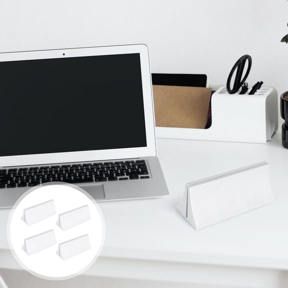 HAKIDZEL 4Pcs White Abs Plastic Desk Divider Support Clamps for Office Workers