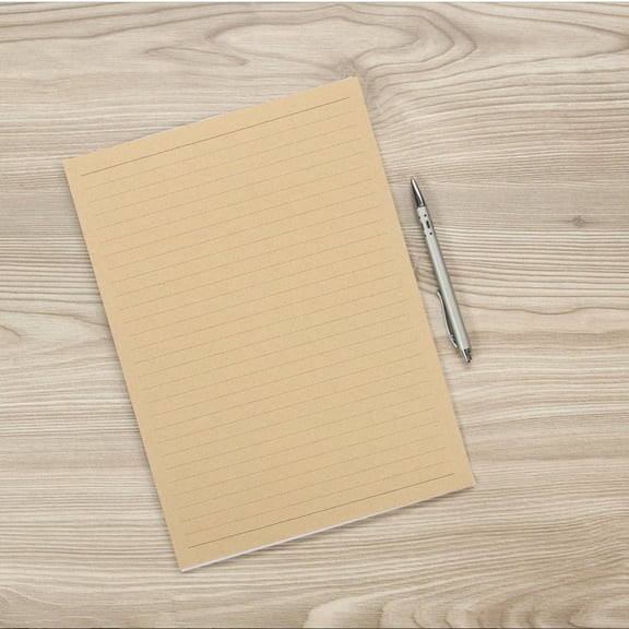 HAKIDZEL Lined Letter Paper Light Brown Kraft Paper 50 Sheets For Anniversary Notes
