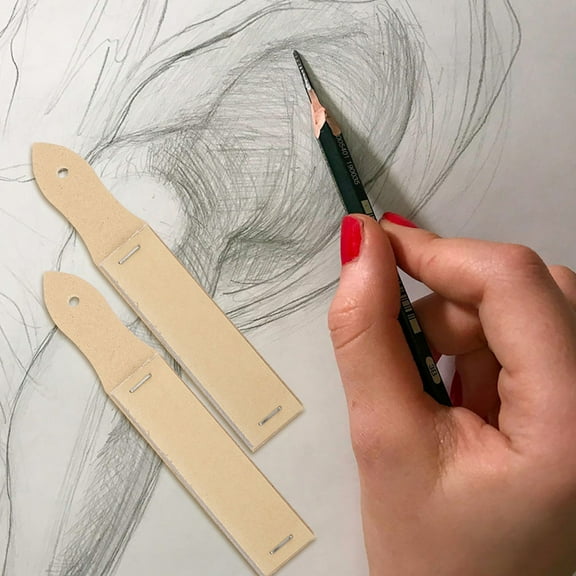 HAKIDZEL 5Pack Beige Sketch Pencil Pointer Sandpaper Sharpener for Travel Art by Artists