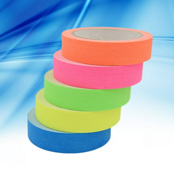 HAKIDZEL 5Pcs Green Fluorescent Cloth Tape for  Party 1000 x 1in