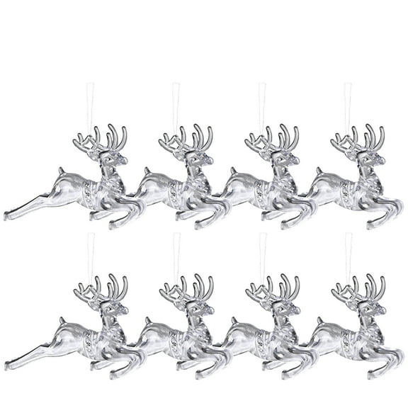HAKIDZEL 8Pcs Reindeer Ornament Craft Modern Elk Decor for Christmas Family Celebrations