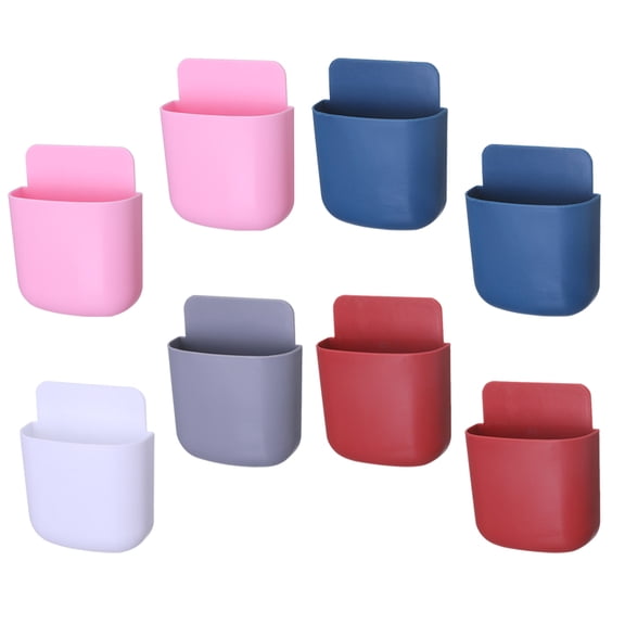 HAKIDZEL Bedside Remote Holder Wall Organizer Assorted Color 8Pcs