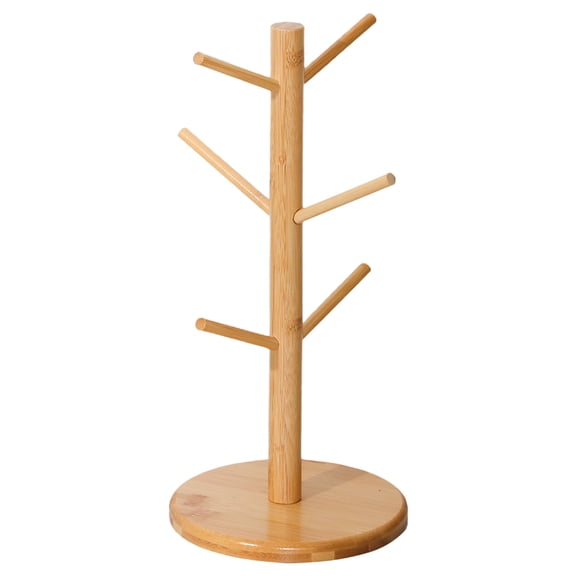 HAKIDZEL Mug Storage Holder Bamboo Khaki 1Set Home Kitchen