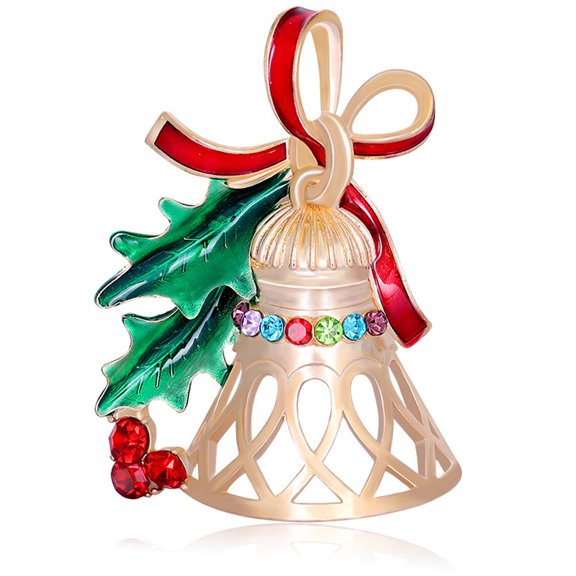 HAKIDZEL Brooches for Women 1Pcs Multi Color Bell Shaped Alloy Pin Fastener