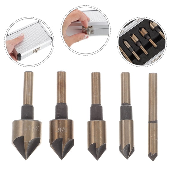 HAKIDZEL Countersink Drill Bit Metal Countersinking High-Speed Steel Assorted Color 1 Set 2.24X0.75X0.75in