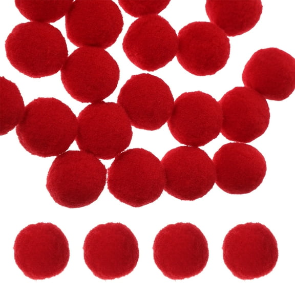 HAKIDZEL Craft Balls Pom Poms 150Pcs Red Round For Diy Enthusiasts And Home Decor