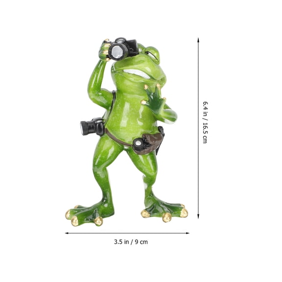 HAKIDZEL Frog Garden Decor Resin Statue for Home Decoration in Bright Green .5 Inches